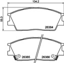 BRAKE PADS HYUNDAI VENUE 1.0T/KIA SONET 1.0T 2019- FRONT