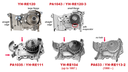WATER PUMP NISSAN NP200 1.6 16V/8V K4M/K7M (YH-RE120)