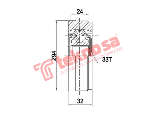 CV JOINT INNER VW GOLF/JETTA I/II/III | POLO 1981-2008 | POLO VIVO 1.4 2010- CLP RH/LH
