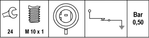 OIL SWITCH OPEL ADAM, ASTRA G, H,J, CORSA D, MERIVA, MOKKA