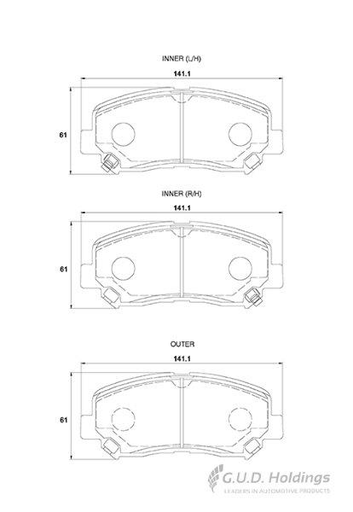 BRAKE PADS MAZDA CX-5 2005- FRONT