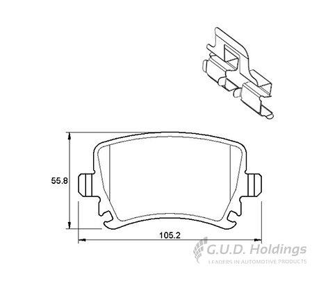 BRAKE PADS TOYOTA RAV4 1.8/2.0 2000-2006 | CHERY TIGGO 2008- REAR