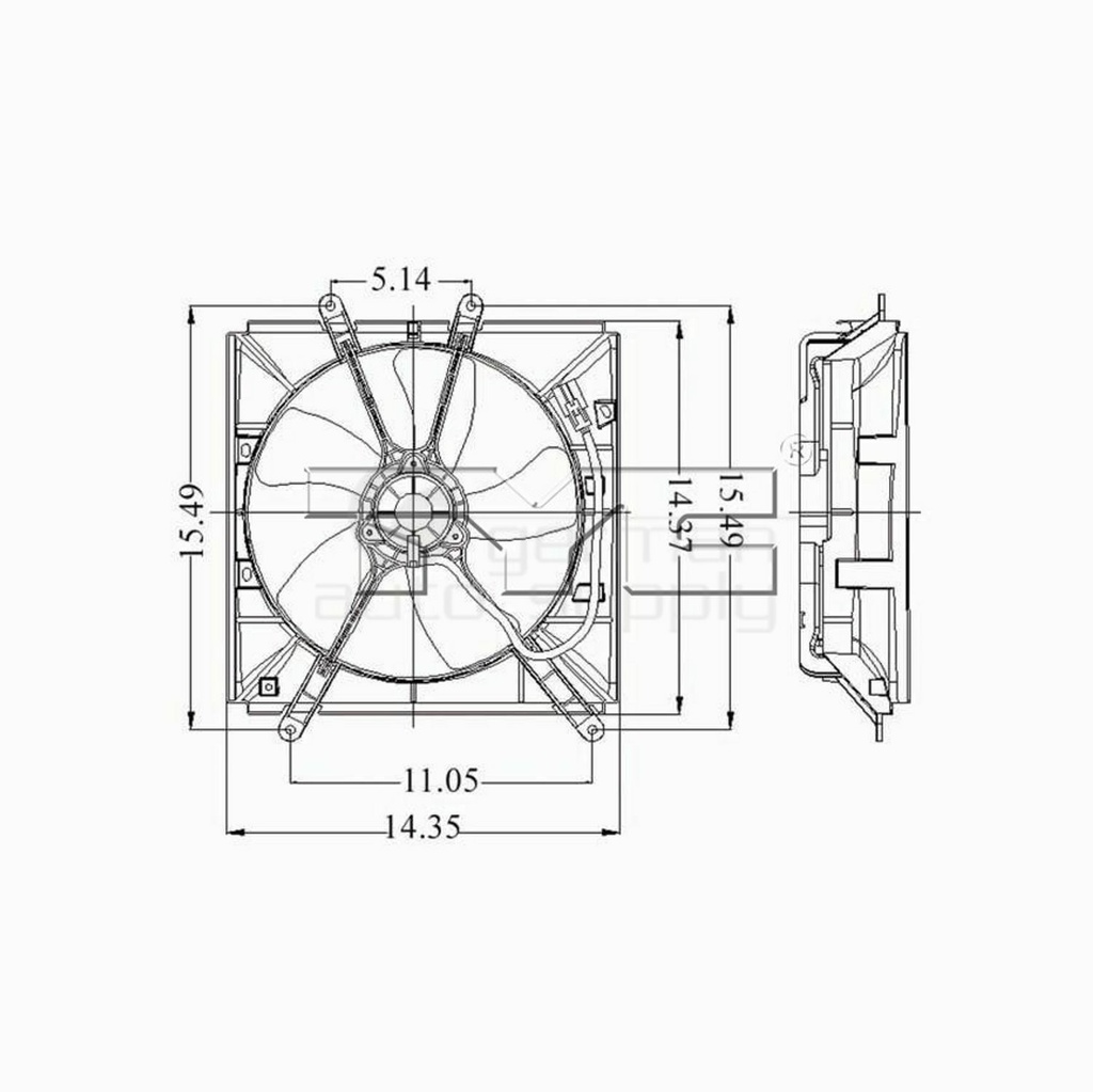 FAN ASSEMBLY TOY COR AE100 AE110 96-02