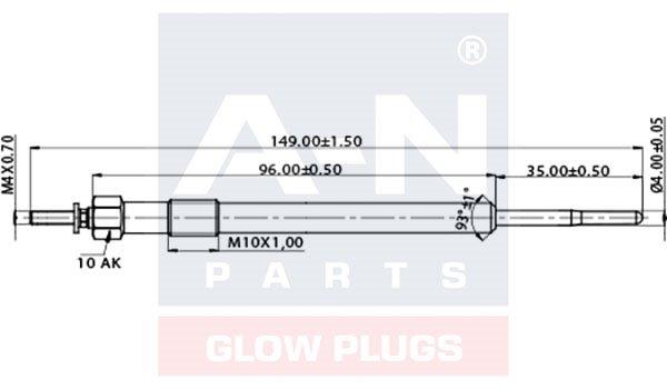 GLOW PLUG FORD RANGER 2.2D T6
