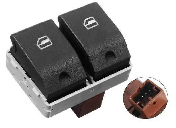 WINDOW SWITCH DOUBLE VW POLO 9N 2002-2009 4PIN