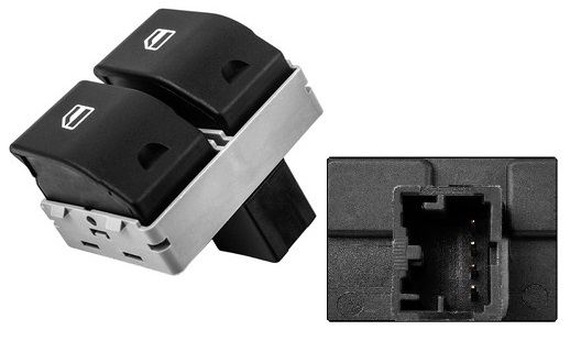 WINDOW SWITCH DOUBLE VW POLO 9N 4PIN