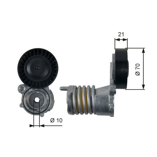 [EG90157 30650957 1374425 6M5Q6A228AA 8692809 534003010 VKM36236 APV2552 89649 T39157] FAN BELT TENSIONER FORD FOCUS 2.5 ST HYD