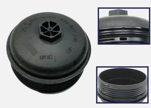 [OFC-H4B 152082327R 152095084R] OIL FILTER HOUSING CAP RENAULT CLIO IV/CAPTUR/SANDERO STEPWAY II 0.9 H4B/1.2 H5F 2013- | CAPTUR/DUSTER II 1.5dCi 2018- | NISSAN JUKE/MICRA V/QASHQAI II 0.9/1.2 H4B/HRA